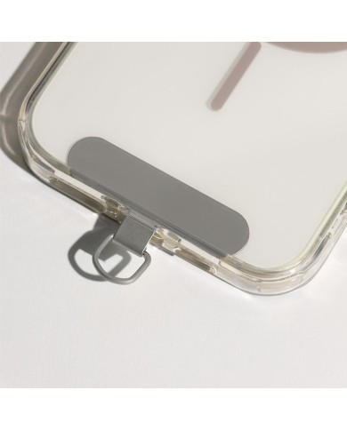 PLAQUE / INSERT MÉTALLIQUE MAGNÉTIQUE POUR SUPPORT DE TÉLÉPHONE - ARGENT MÉTALLISÉ