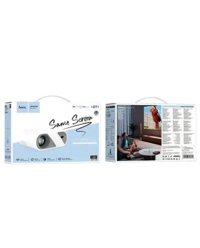 Projecteur sans fil Hoco DT1 - Wi-Fi & Bluetooth 720P - Blanc