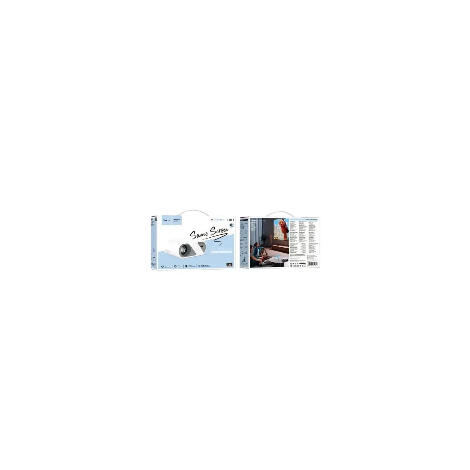 Projecteur sans fil Hoco DT1 - Wi-Fi & Bluetooth 720P - Blanc