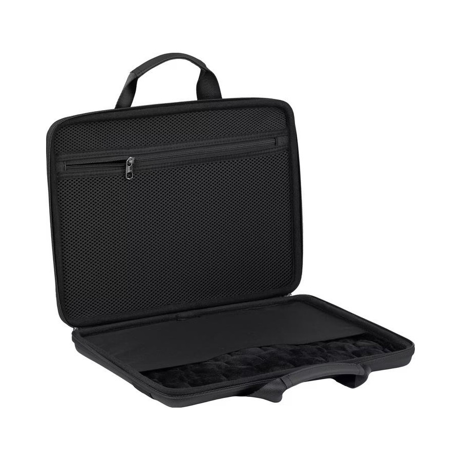 HOUSSE MATELASSÉE POUR ORDINATEUR PORTABLE 13.3" AVEC POIGNÉE QUALO - NOIR - QPL-SU-01
