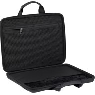 HOUSSE MATELASSÉE POUR ORDINATEUR PORTABLE 13.3" AVEC POIGNÉE QUALO - NOIR - QPL-SU-01