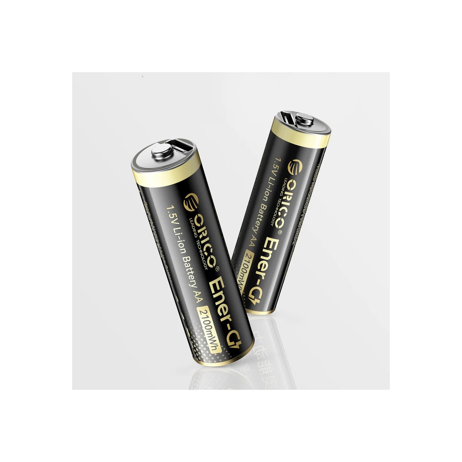 Pack de 2 Piles Rechargeables AA Lithium-Ion 1,5V avec Port USB-C 2100mWh