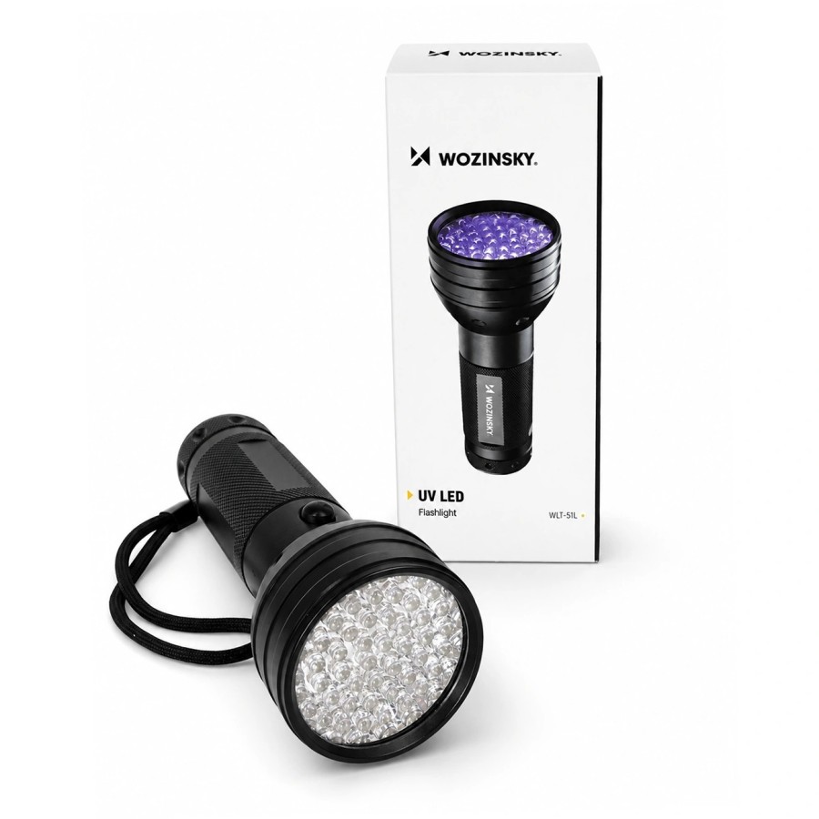 Lampe Torche UV Wozinsky WLT-51L IP65 pour Détection de Traces - Noir