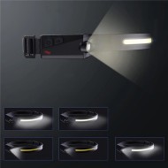Lampe Frontale LED Wozinsky WLC-1200 350lm CREE IPX4 avec Capteur de Mouvement - Noir