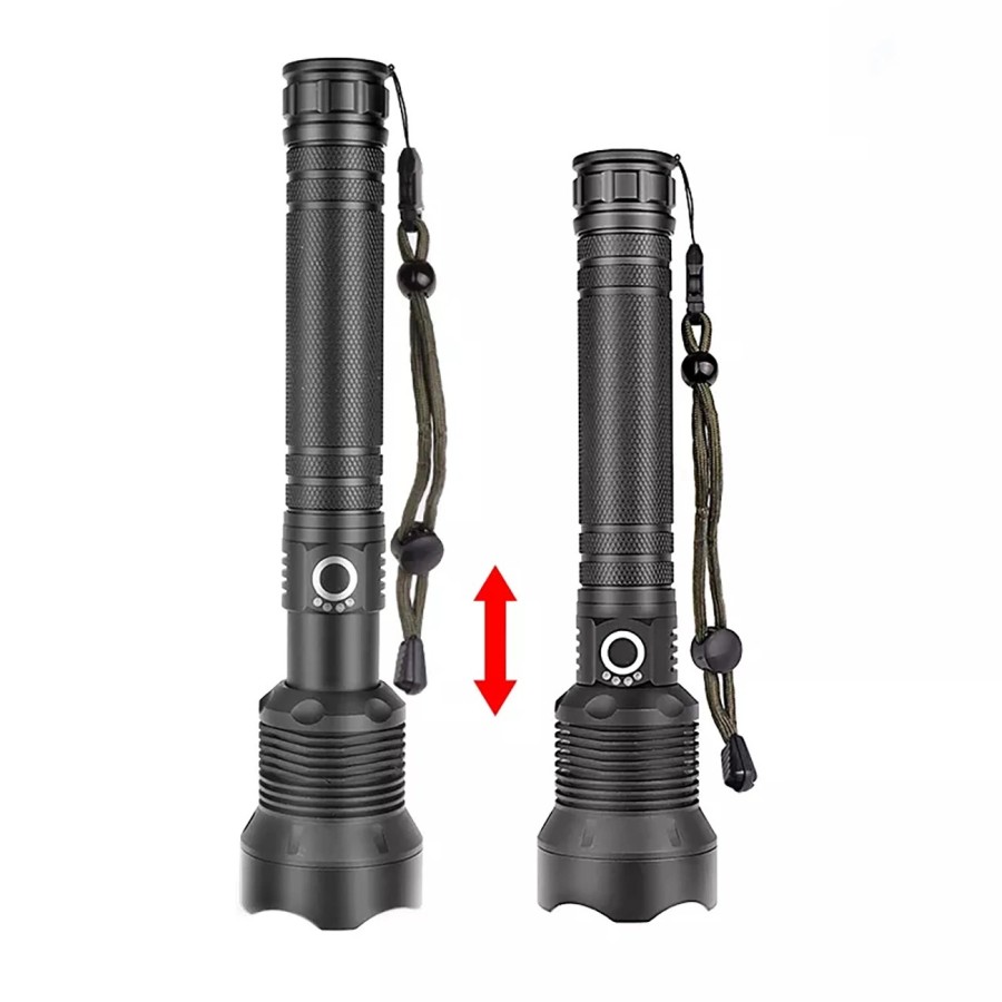 Lampe Torche Tactique Wozinsky WLT-20W 20W 2000lm CREE IP65 avec Faisceau Ajustable - Noir