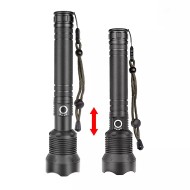 Lampe Torche Tactique Wozinsky WLT-20W 20W 2000lm CREE IP65 avec Faisceau Ajustable - Noir