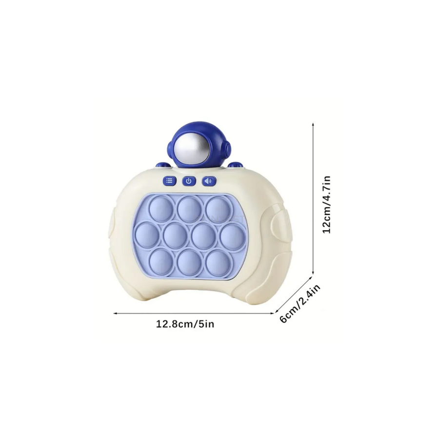 Jeu Électronique Pop It - Forme Astronaute Bleu (Anti-Stress / Push Pop Bubble)
