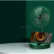 Mini Ventilateur USB Portable de Table 4,5W - Vert - Télescopique et Ajustable