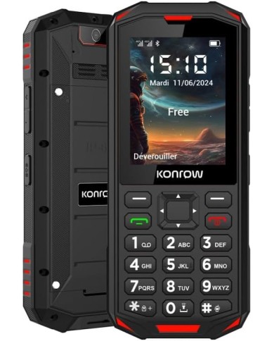 Téléphone GSM Konrow Stone Next 4G - Double SIM - Noir