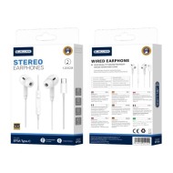 ÉCOUTEURS FILAIRES + TÉLÉCOMMANDE + MICRO - JELLICO EP3A - USB-C - 1.2M BLANC