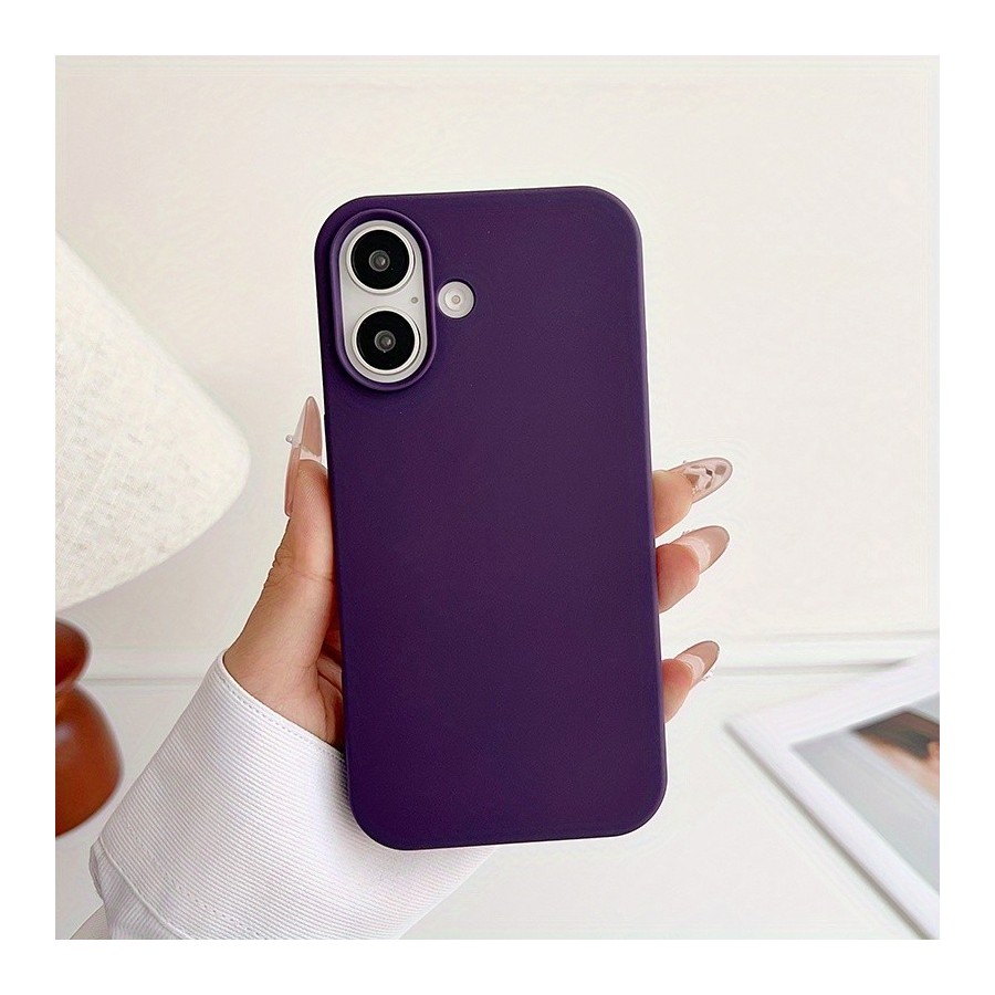COQUE EN SILICONE POUR IPHONE  16 - PLUM
