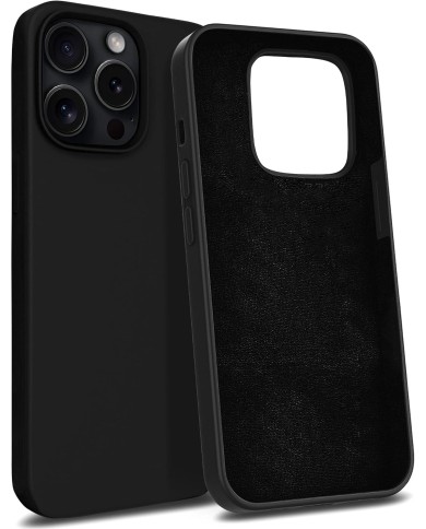 COQUE EN SILICONE POUR IPHONE 15 PRO MAX - NOIR