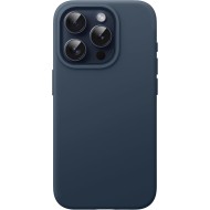 COQUE EN SILICONE POUR IPHONE 15 PRO - BLEU FONCÉ