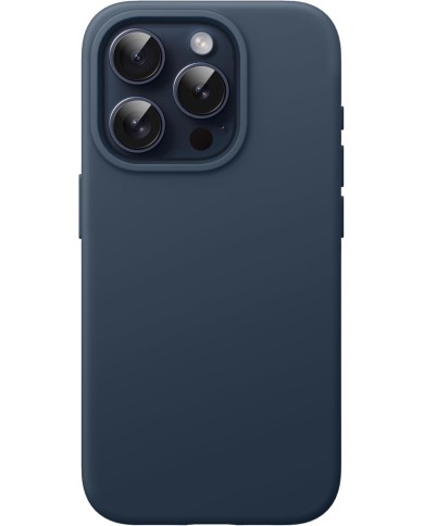 COQUE EN SILICONE POUR IPHONE  14  PRO MAX - BLEU FONCÉ