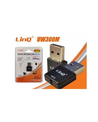 CLE WIFI USB LINQ UW300M ULTRA-COMPACT 300MBPS NOIR