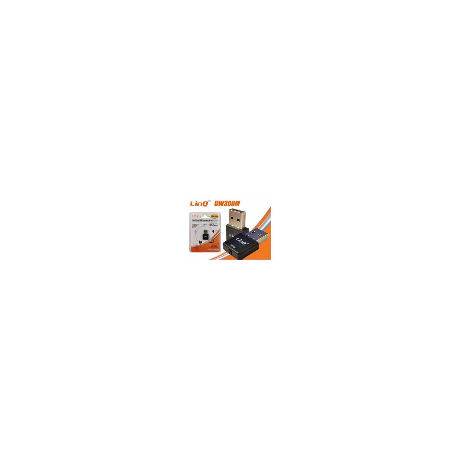 CLE WIFI USB LINQ UW300M ULTRA-COMPACT 300MBPS NOIR