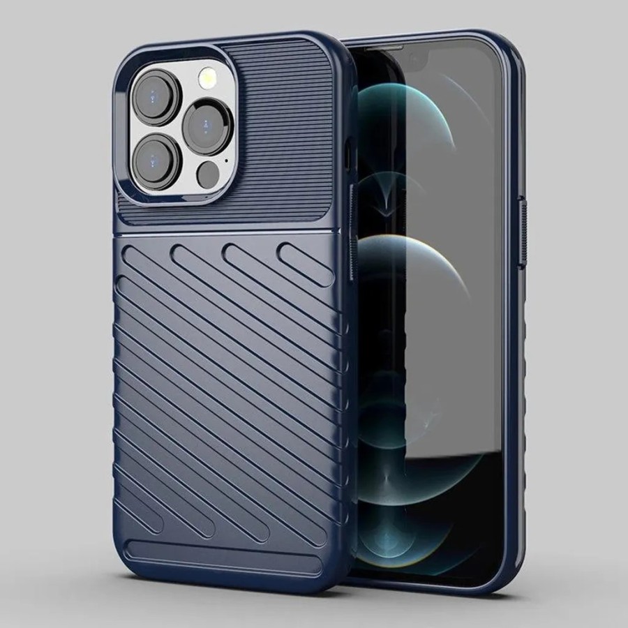 COQUE EN SILICONE POUR IPHONE 13 PRO - BLEU
