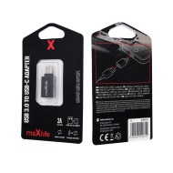 ADAPTATEUR USB-C USB 3.0 MAXLIFE MXAD-01 CONVERTISSEUR OTG GRIS