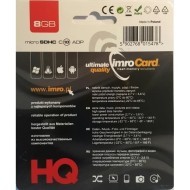 Carte mémoire microSD Imro Card 8 Go Noir