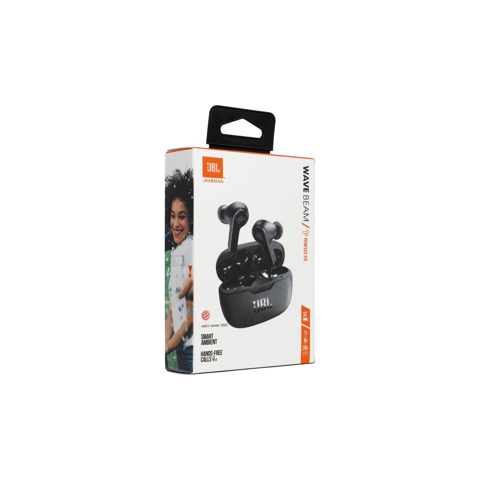 ÉCOUTEURS SANS FIL TWS JBL WAVE BEAM - BLUETOOTH - BOÎTIER DE CHARGE - NOIR