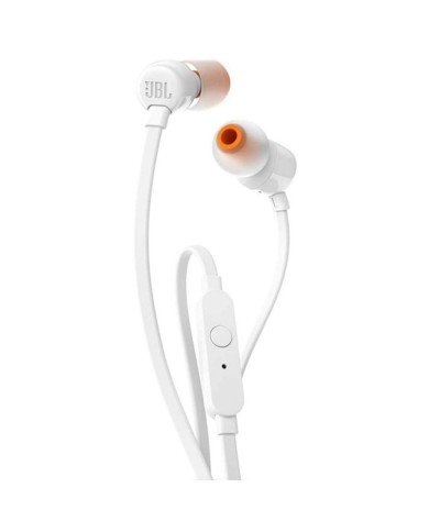 ÉCOUTEURS FILAIRES AVEC TÉLÉCOMMANDE ET MICRO - JBL TUNE 110 - JACK 3.5 MM - BLANC
