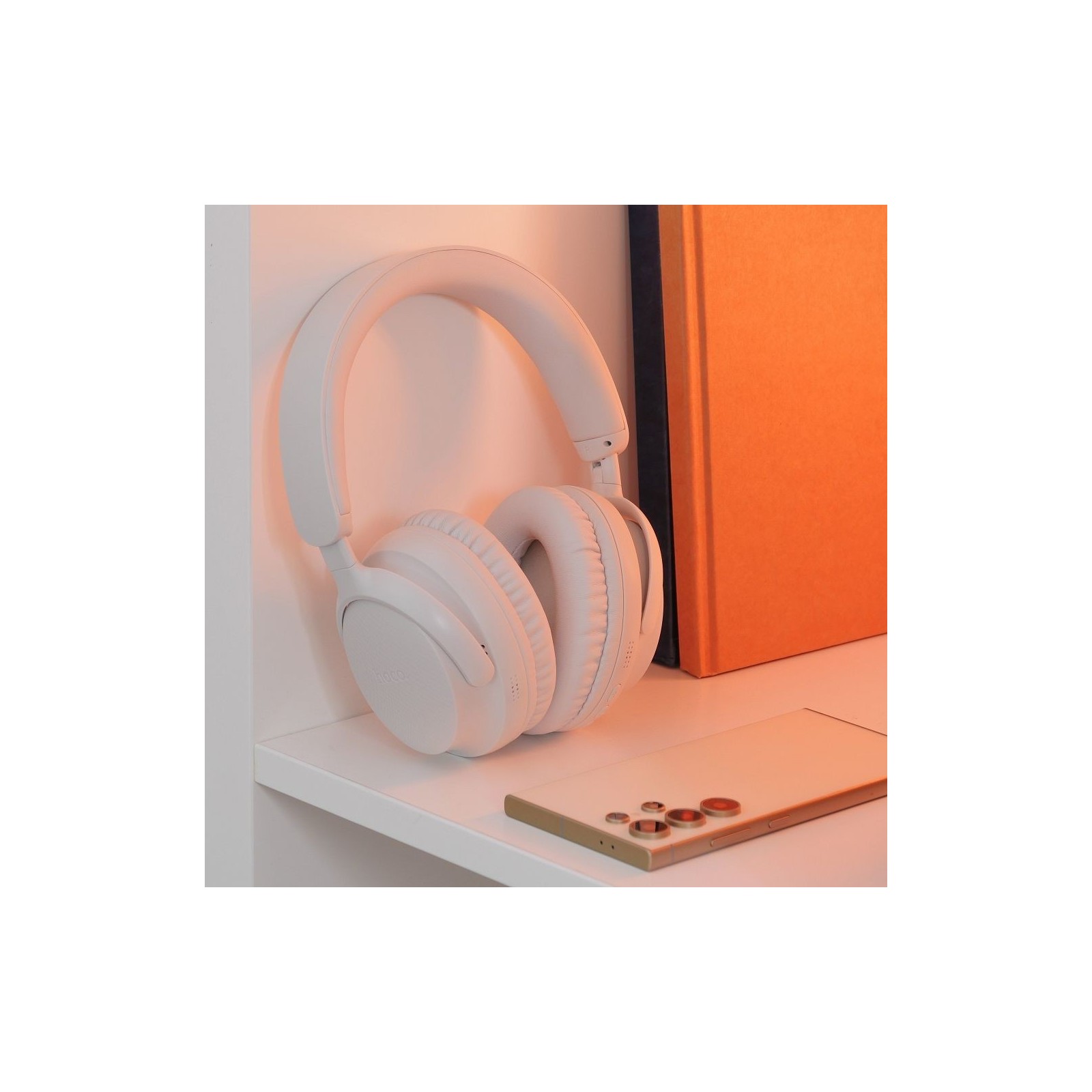 CASQUE SANS FIL BLUETOOTH - HOCO W53 - BLANC BRUME