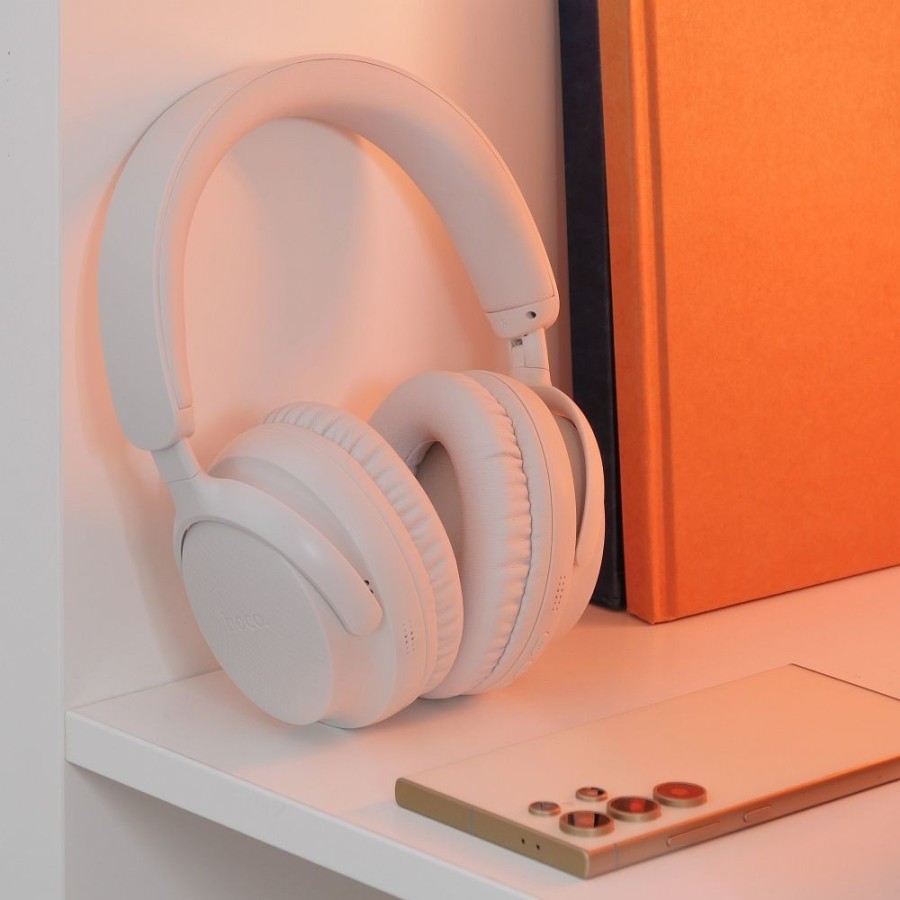 CASQUE SANS FIL BLUETOOTH - HOCO W53 - BLANC BRUME