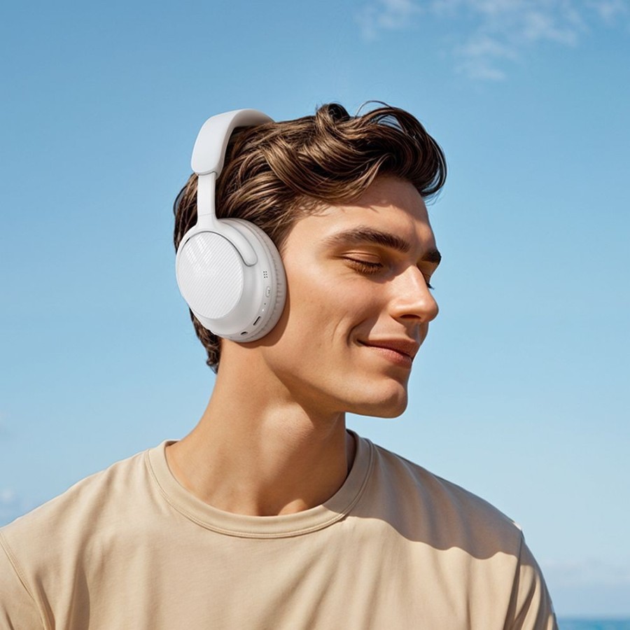 CASQUE SANS FIL BLUETOOTH - HOCO W53 - BLANC BRUME