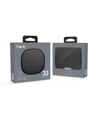 CHARGEUR SANS FIL INDUCTION HAVIT H33 CERTIFIE QI 10W NOIR