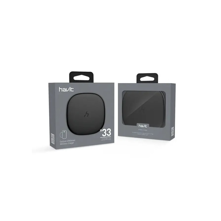 CHARGEUR SANS FIL INDUCTION HAVIT H33 CERTIFIE QI 10W NOIR