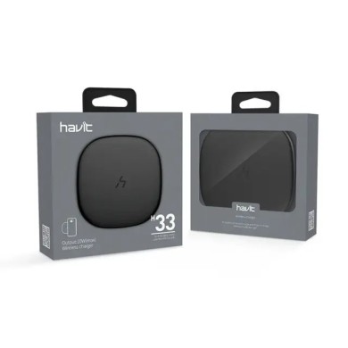 CHARGEUR SANS FIL INDUCTION HAVIT H33 CERTIFIE QI 10W NOIR
