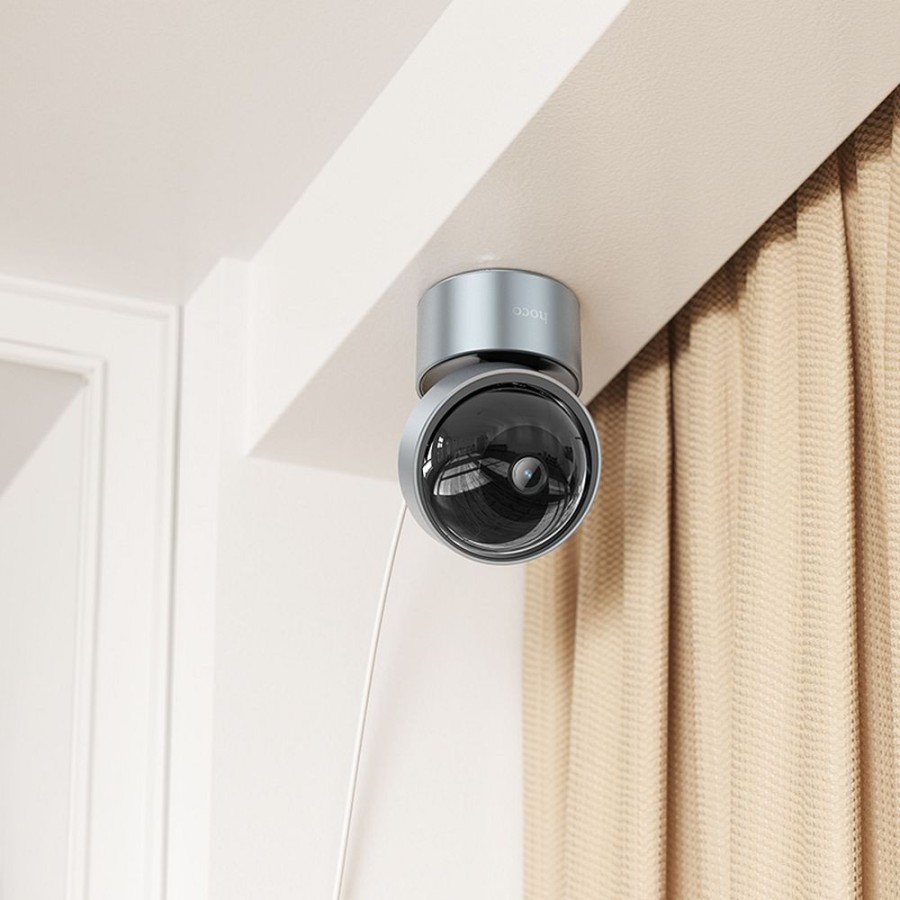 Caméra de surveillance intérieure PTZ Hoco D5 - HD - Gris