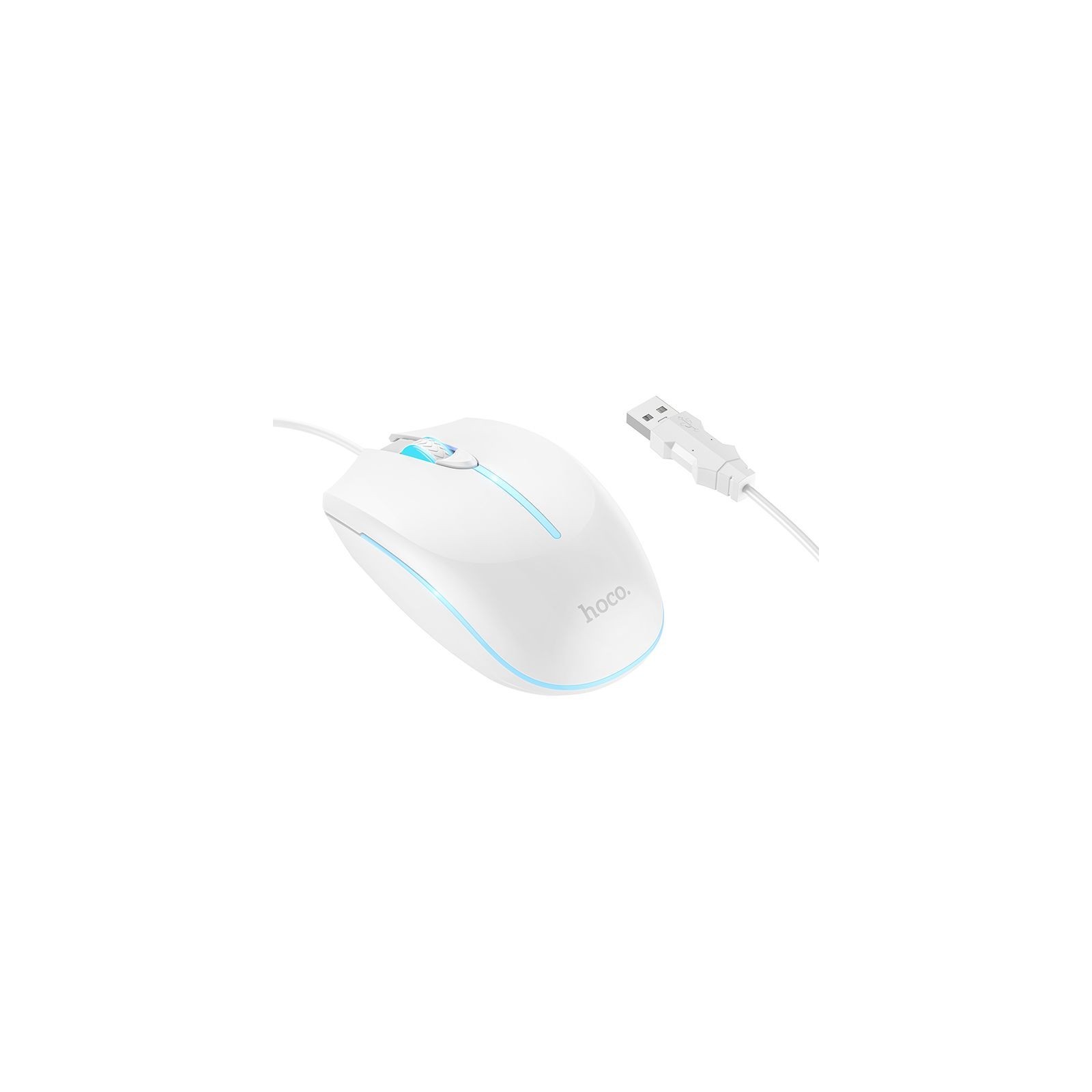 SOURIS GAMER FILAIRE HOCO GM37 - 2400 DPI - USB-A - BLANC