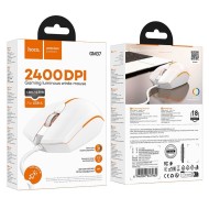 SOURIS GAMER FILAIRE HOCO GM37 - 2400 DPI - USB-A - BLANC