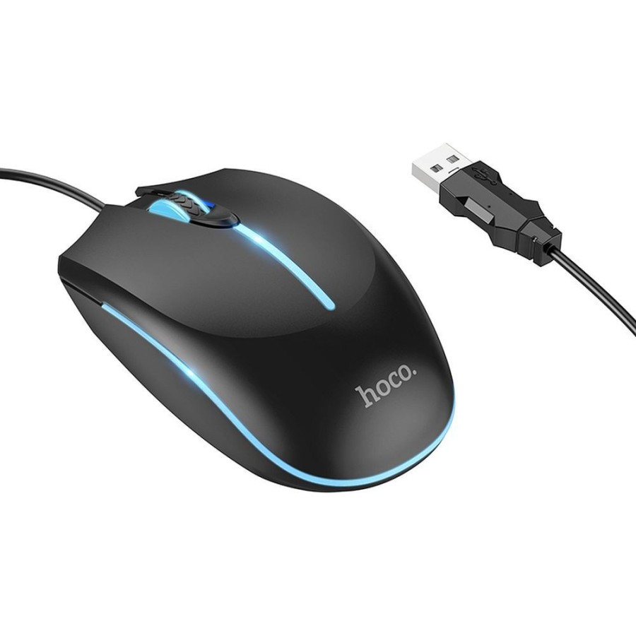 SOURIS GAMER FILAIRE HOCO GM37 - 2400 DPI - USB-A - NOIR