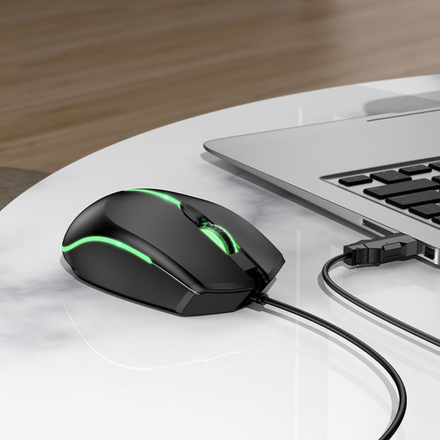 SOURIS GAMER FILAIRE HOCO GM37 - 2400 DPI - USB-A - NOIR