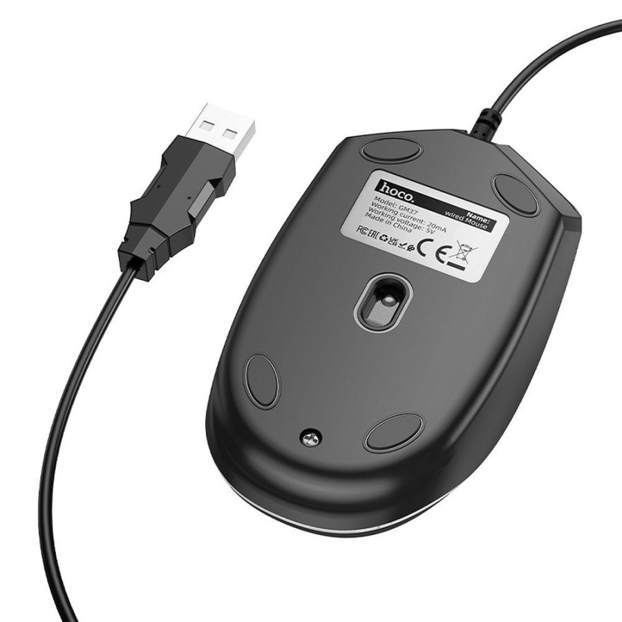 SOURIS GAMER FILAIRE HOCO GM37 - 2400 DPI - USB-A - NOIR