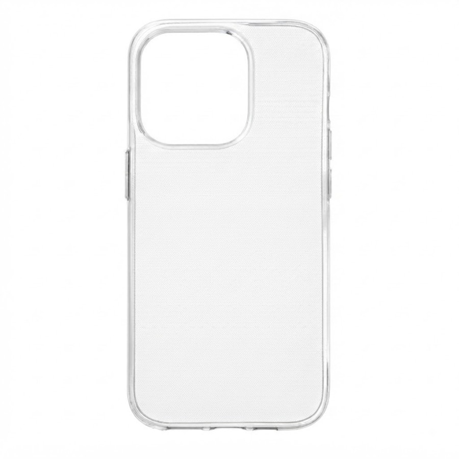 COQUE EN SILICONE  1 MM POUR IPHONE 14 PRO - TRANSPARENT