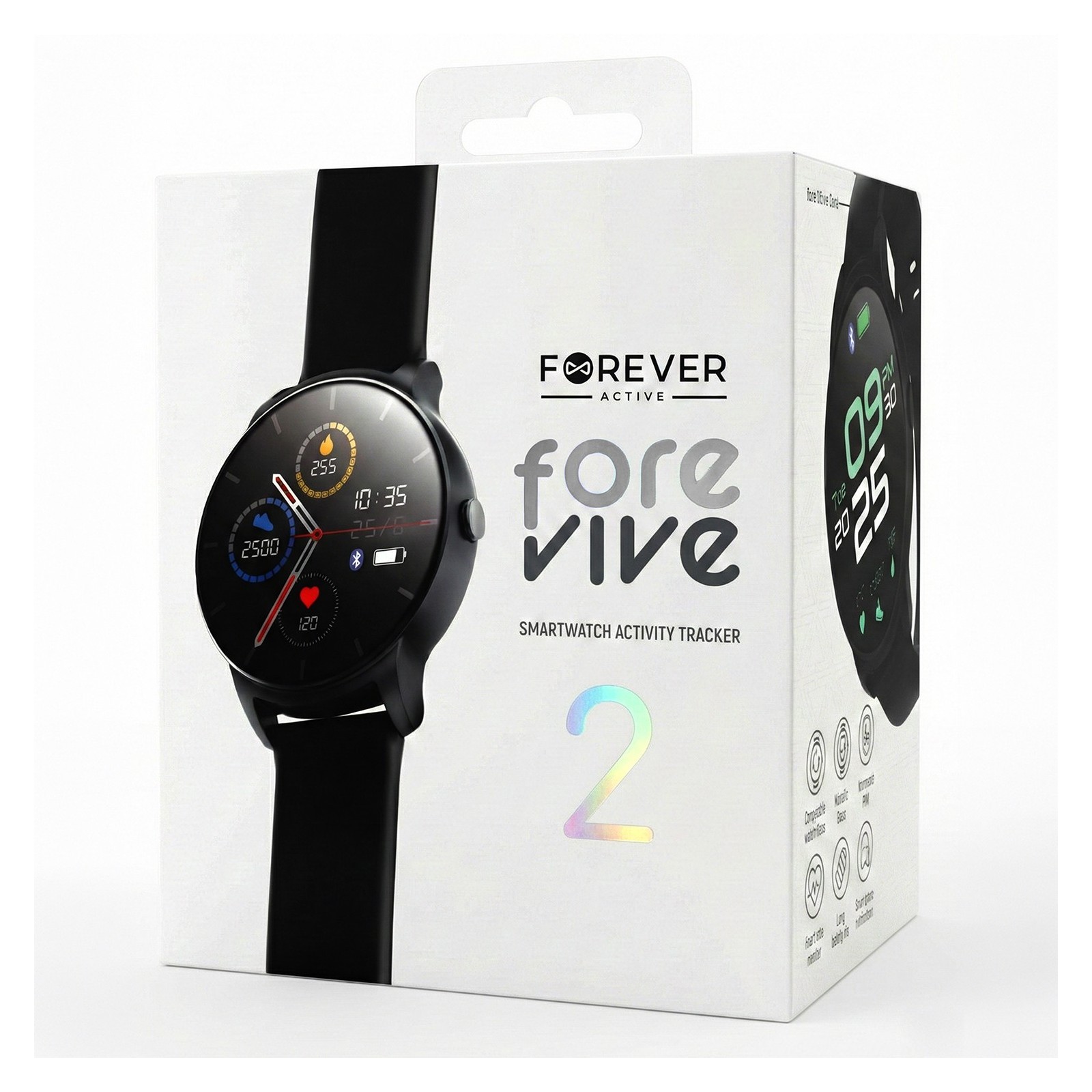 MONTRE CONNECTÉE FOREVER FOREVIVE 2 SB-330 - ÉCRAN IPS 1.3" - NOIR