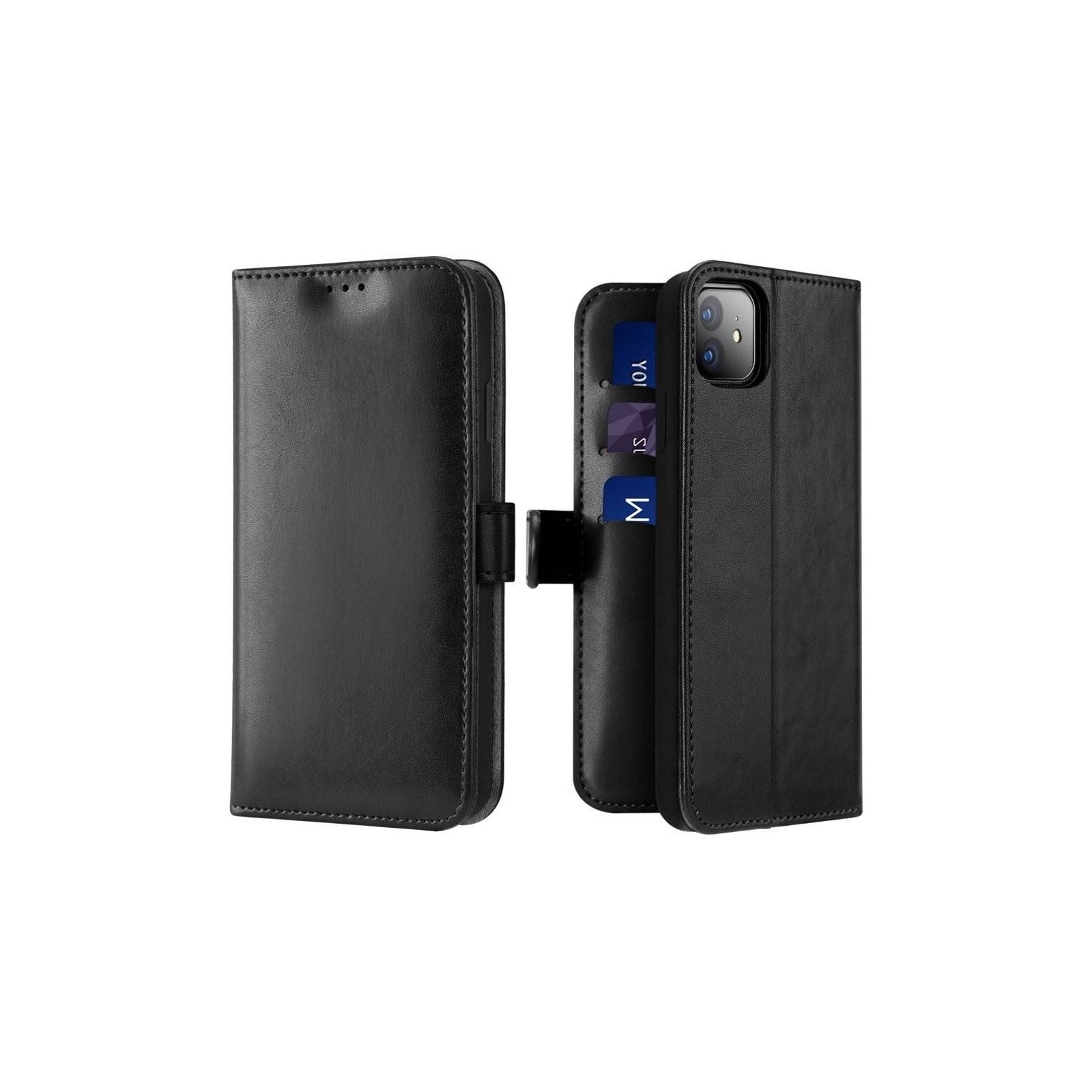 ÉTUI À CLAPET AIMANTÉ POUR IPHONE 11 PRO MAX  - NOIR