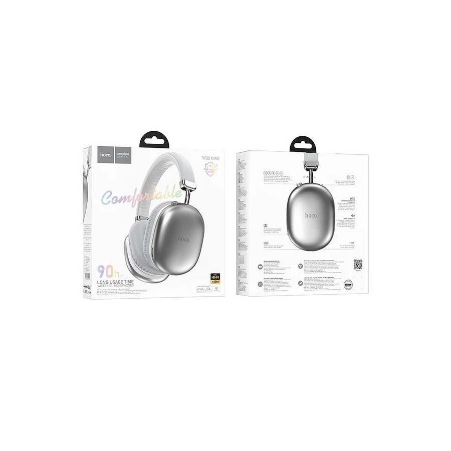 Casque sans fil Bluetooth ANC HOCO W35 Max - Argent