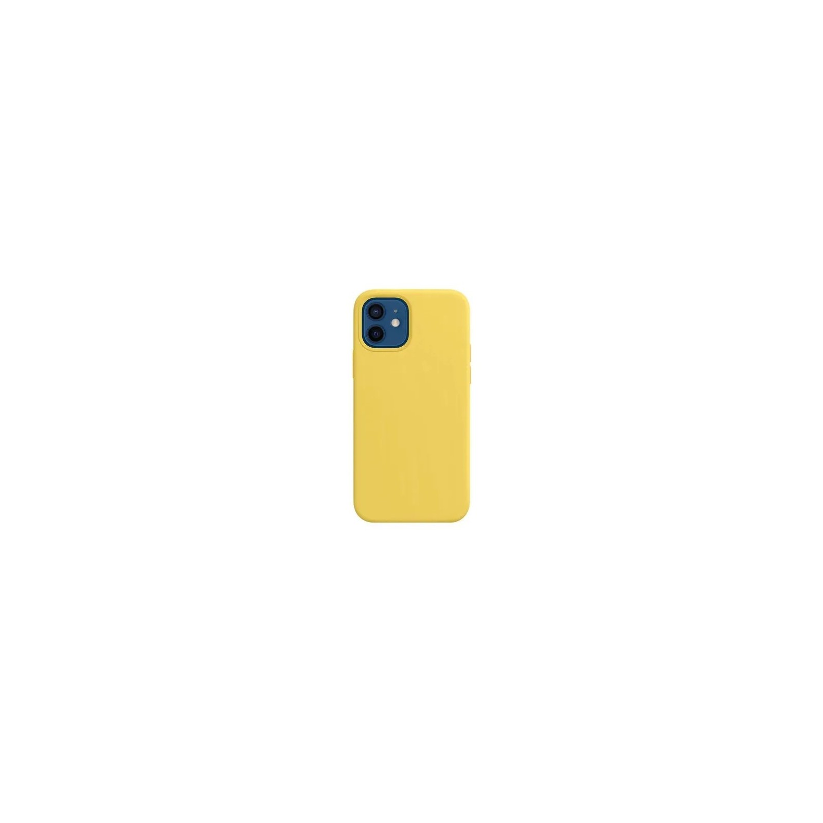 COQUE EN SILICONE  POUR IPHONE 12 MINI - JAUNE