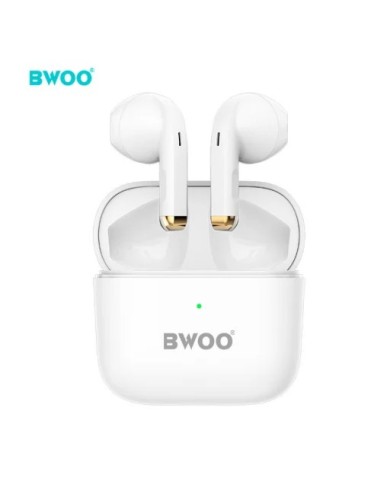 ÉCOUTEURS BLUETOOTH TWS BWOO BW66 AVEC BOÎTIER DE CHARGE - BLANC