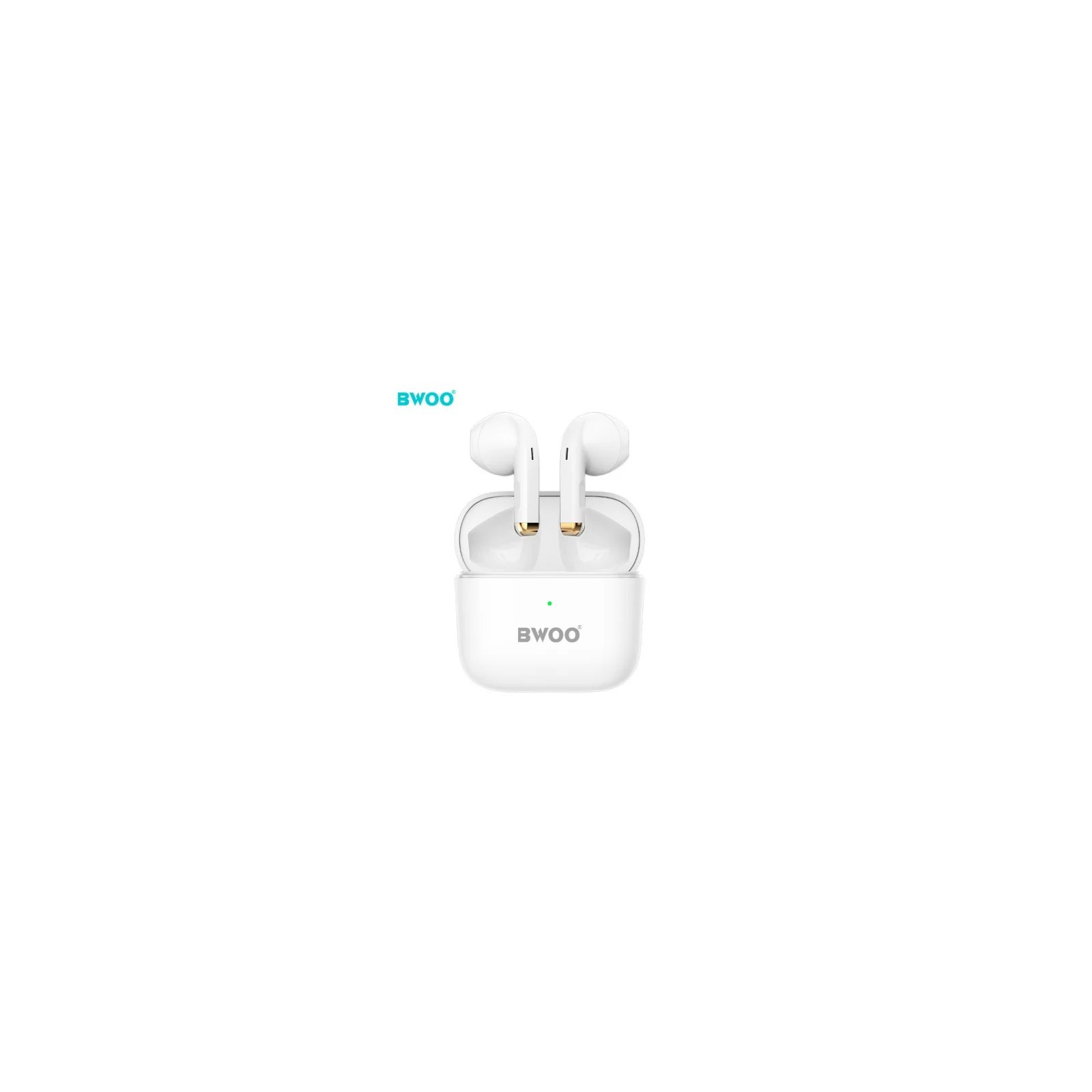ÉCOUTEURS BLUETOOTH TWS BWOO BW66 AVEC BOÎTIER DE CHARGE - BLANC