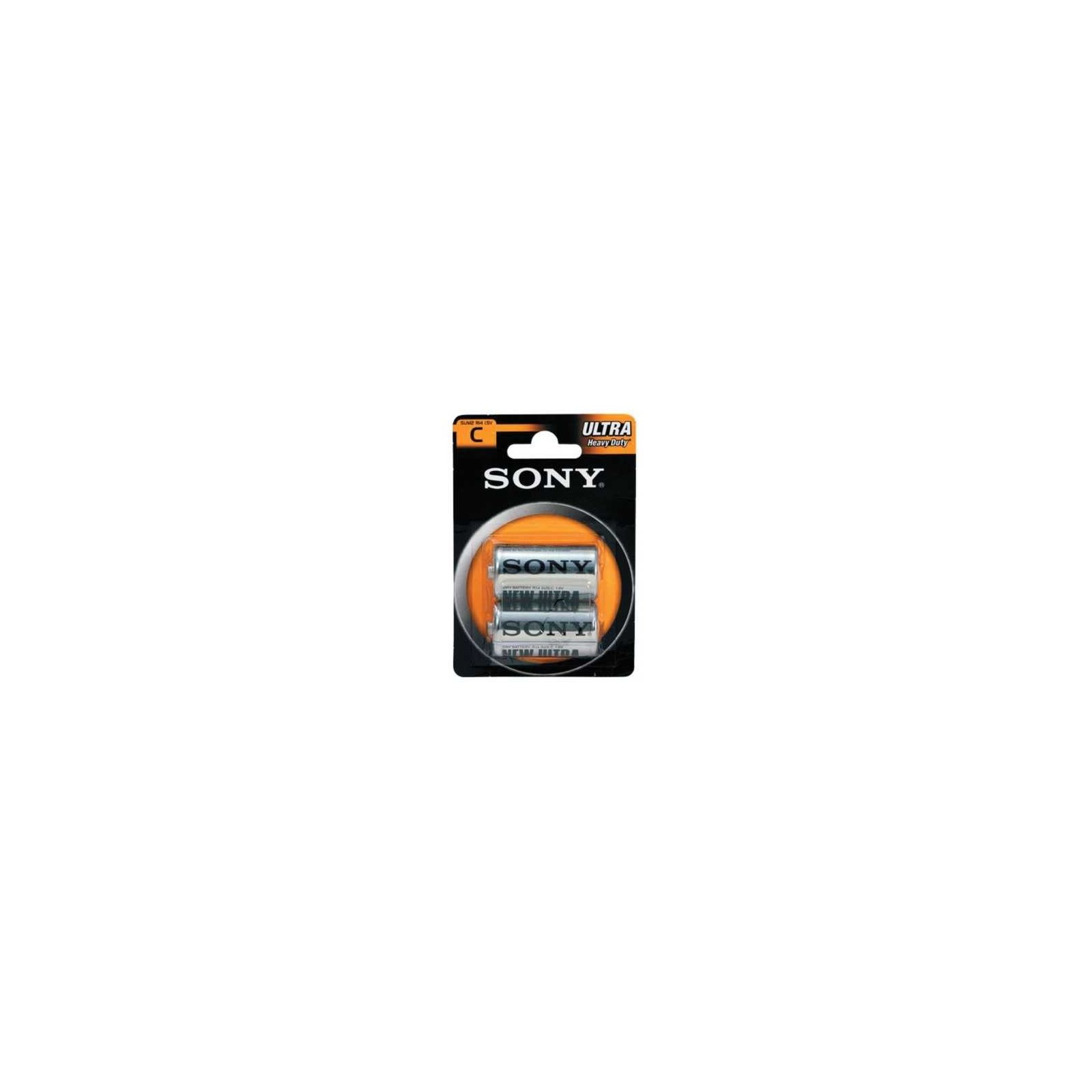 LOT DE 2 PILES SONY C R14 ULTRA HEAVY DUTY CARBONE-ZINC 1.5V