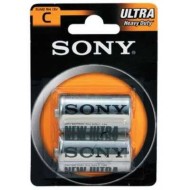 LOT DE 2 PILES SONY C R14 ULTRA HEAVY DUTY CARBONE-ZINC 1.5V
