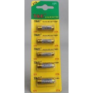 LOT DE 5 PILES ALCALINES 27A 12V POUR TÉLÉCOMMANDES ET SONNETTES