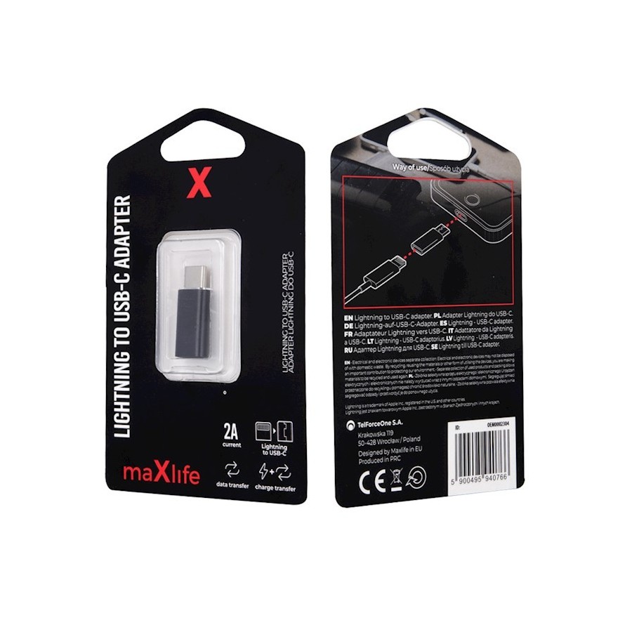ADAPTATEUR LIGHTNING VERS USB-C MAXLIFE