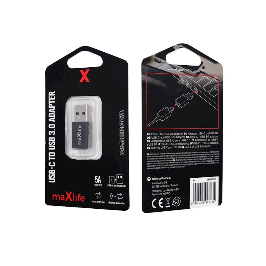 ADAPTATEUR USB-C VERS USB 3.0 MAXLIFE