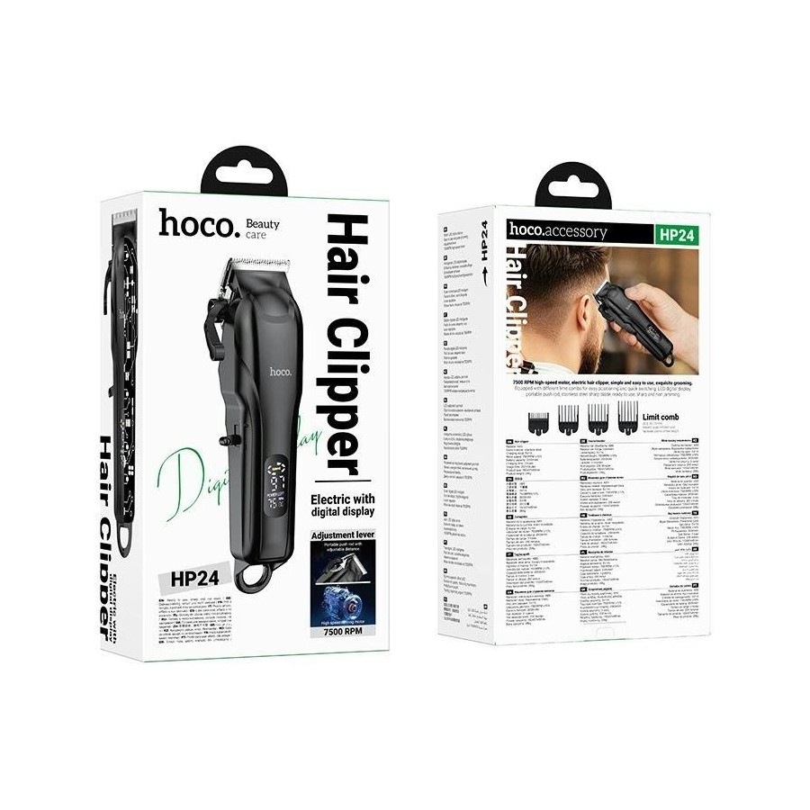 TONDEUSE À CHEVEUX HOCO HP24 - NOIR